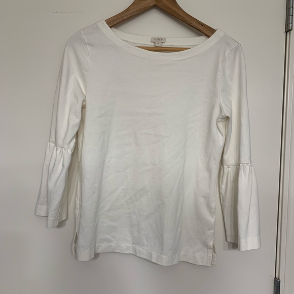 White peplum 3/4 sleeve top - Picture 1 of 2
